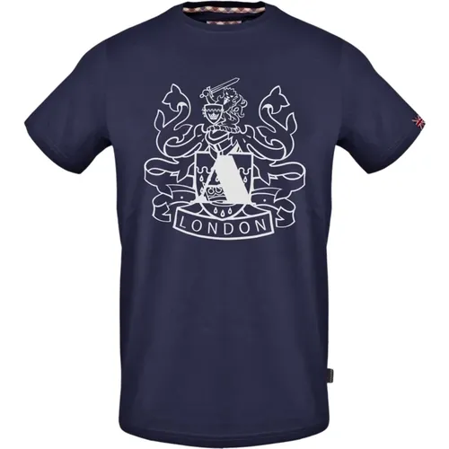 Baumwoll T-shirt , Herren, Größe: M - Aquascutum - Modalova