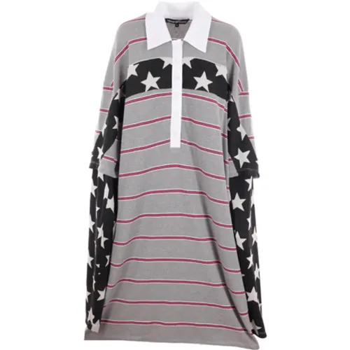 Star Stripe Polo Shirt Oversize , female, Sizes: S, M - Reward If Found - Modalova