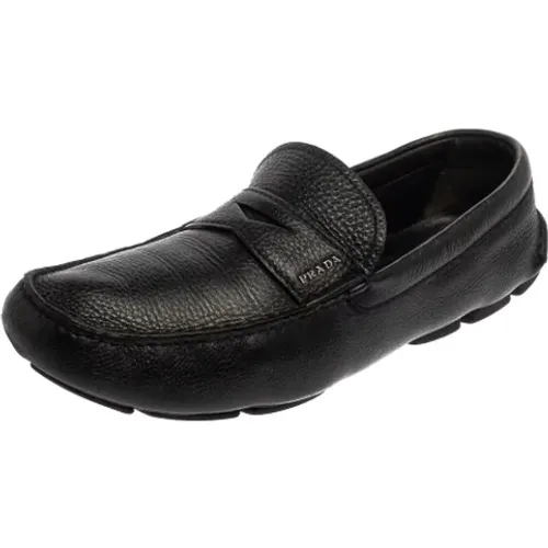 Pre-owned Leather flats , female, Sizes: 12 UK - Prada Vintage - Modalova