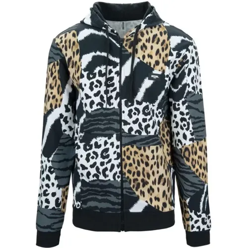Leopard Logo Hooded Sweatshirt , female, Sizes: XS - Moschino - Modalova
