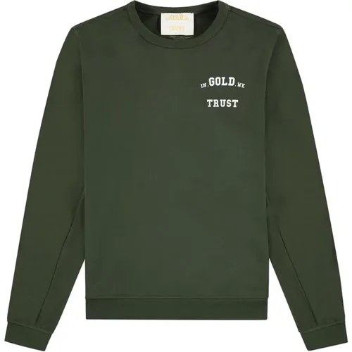 Slim 2.0 Forest Night Sweater - In Gold We Trust - Modalova
