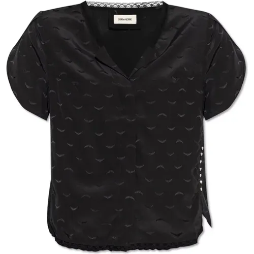 Top mit gesticktem Tiffany-Logo , Damen, Größe: XS - Zadig & Voltaire - Modalova