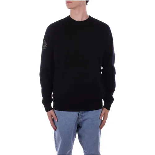 Schwarzer Logo-Seitensweater , Herren, Größe: XL - Fred Perry - Modalova