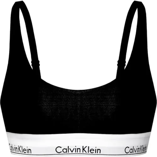 Stilvolle ärmellose Tops für Frauen,Verstellbarer Träger-Logo-Bralette - Calvin Klein - Modalova