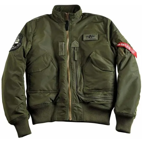 Dark Engine Flight Bomber Jacket , male, Sizes: 3XL, L - alpha industries - Modalova