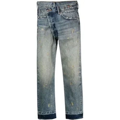 Indigo Blaue Distressed Denim Jeans - R13 - Modalova