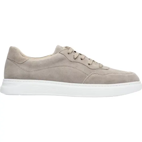 Herren Graue Veloursleder Low-Top Sneakers Er00112951 - Estro - Modalova