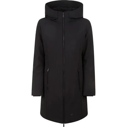 Schwarzer Daunenparka Mantel , Damen, Größe: L - Woolrich - Modalova