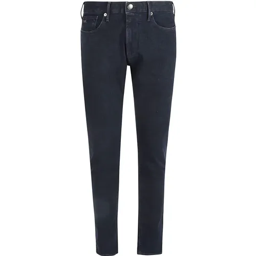 Blaue Bull Denim Slim Fit Hose - Emporio Armani - Modalova