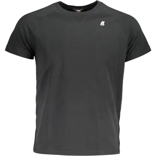 Simple Cotton T-Shirt with Round Neck and Logo Detail , male, Sizes: S - K-way - Modalova