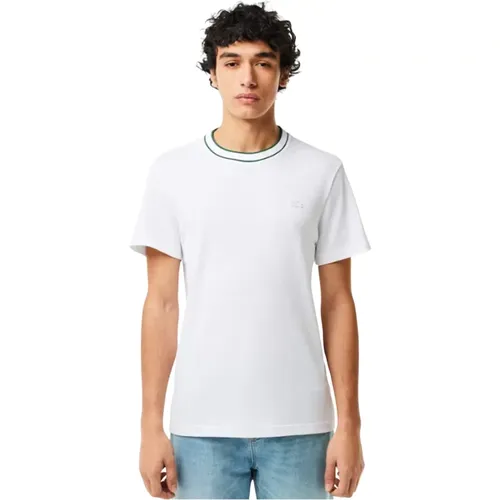 Piqué T-Shirt in Weiß , Herren, Größe: L - Lacoste - Modalova