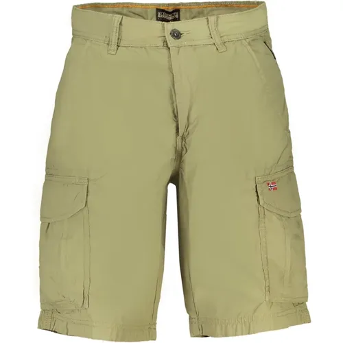 Grüne Bermuda-Shorts mit Kontrastdetails - Napapijri - Modalova