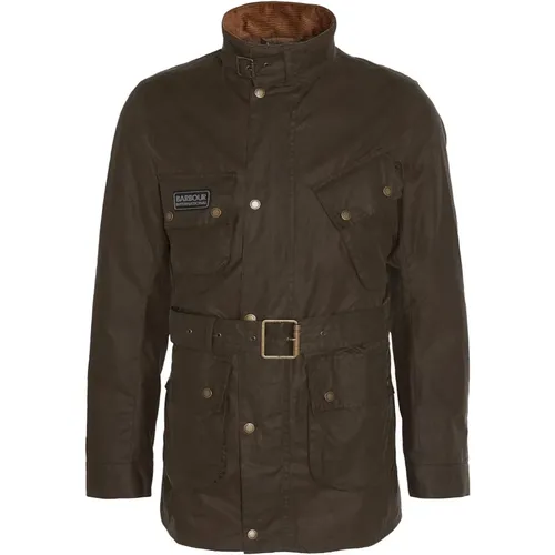 Slim Waxed Jacket Beech , Herren, Größe: M - Barbour - Modalova