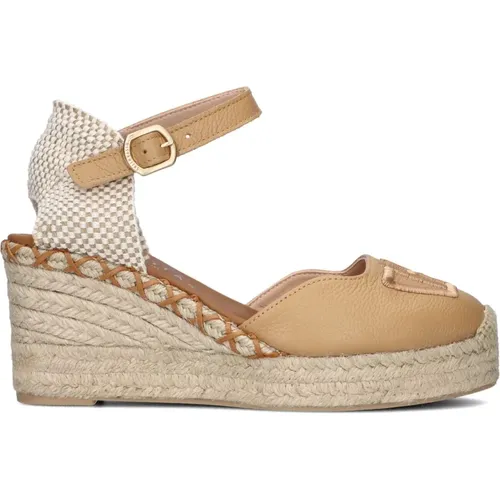 Braune Leder Espadrilles mit Schnalle , Damen, Größe: 36 EU - Hispanitas - Modalova