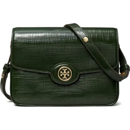 Leather Shoulder Bag Double T , female, Sizes: ONE SIZE - TORY BURCH - Modalova