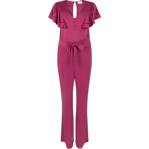 Stylischer Jumpsuit Halina MOD 120 , Damen, Größe: M - Aaiko - Modalova