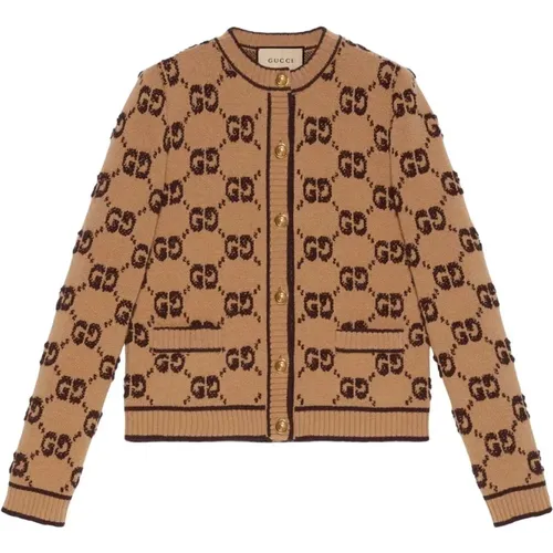 Cruise Sweaters Camel , female, Sizes: L - Gucci - Modalova
