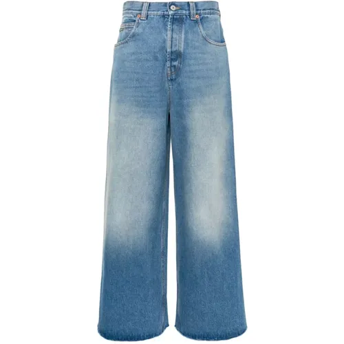 Denim Wide Leg Jeans , female, Sizes: W26, W25, W28, W27 - Gucci - Modalova