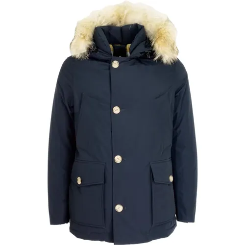Winter Jacket, Melton Anorak , male, Sizes: L - Woolrich - Modalova