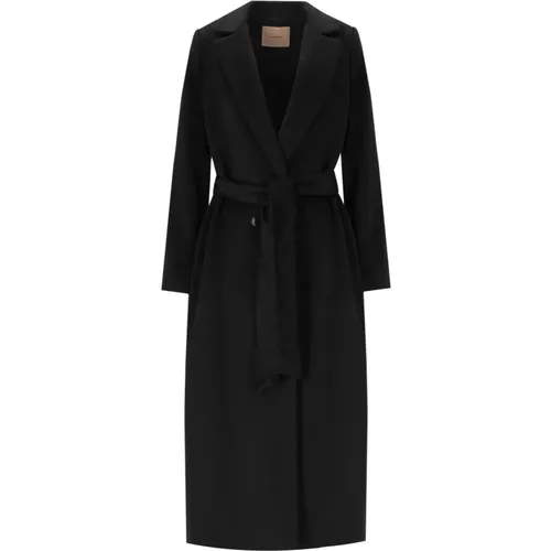 Wool Mix Double-Breasted Coat , female, Sizes: 2XS, XS - Twinset - Modalova