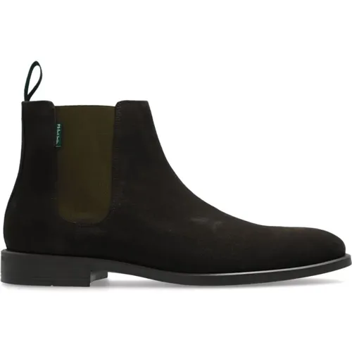 Braune Wildleder Stiefeletten mit Panel - Paul Smith - Modalova