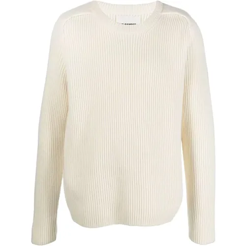 Chunky Cream Knit Sweaters , male, Sizes: XL, L - Jil Sander - Modalova