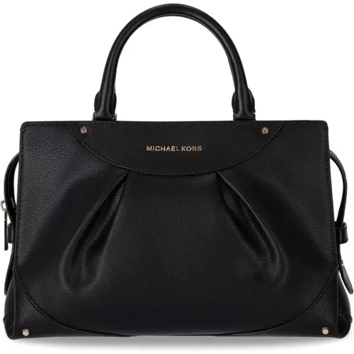 Enzo Grained Leather Handbag , female, Sizes: ONE SIZE - Michael Kors - Modalova