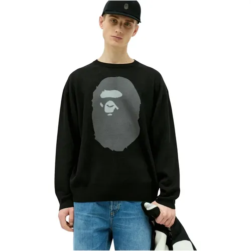 Jacquard-Strickpullover , Herren, Größe: L - A BATHING APE - Modalova