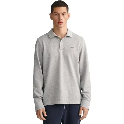 Shield Rugger Long Sleeve Polo Gant - Gant - Modalova