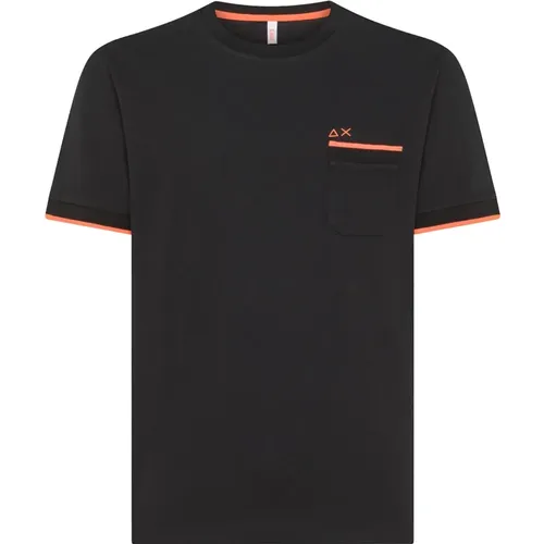 T-Shirts,Gestreiftes Logo T-Shirt - Sun68 - Modalova