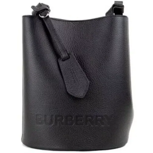 Kleine Schwarze Bucket Crossbody Handtasche - Burberry - Modalova