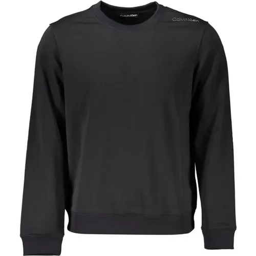 Brushed Print Logo Crew Neck Sports Sweater , male, Sizes: XL, L, 2XL, M - Calvin Klein - Modalova