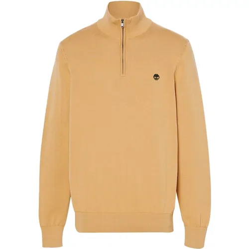 Gelber River Reißverschluss Pullover,Brauner River Zip Pullover,Herren 1/4 Zip River Pullover,Schwarzer River Zip Pullover - Timberland - Modalova