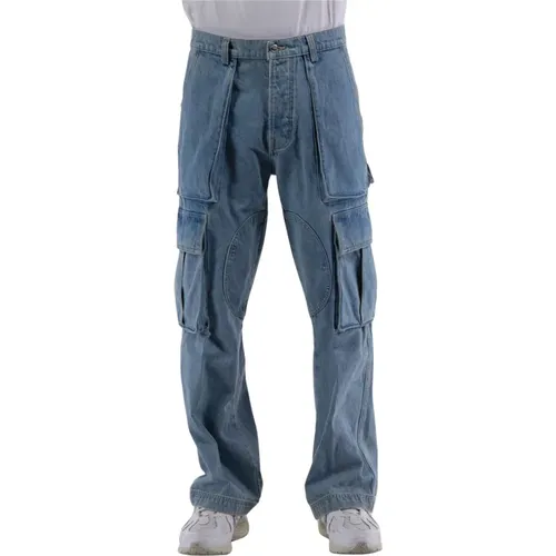 Denim Logo Cargo Jeans , male, Sizes: W30, W34 - Nahmias - Modalova