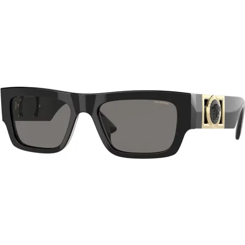 Grey Sunglasses , male, Sizes: 53 MM - Versace - Modalova