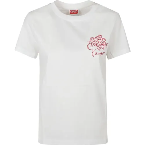 Star Tiger Klassisches T-Shirt , Damen, Größe: S - Kenzo - Modalova