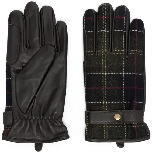 Grüne Wollmischung Tartan Handschuhe - Barbour - Modalova