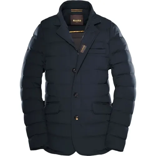 Navy Vintage Down Jacket , male, Sizes: XL - Moorer - Modalova