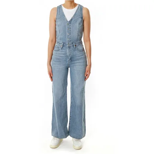 Levi's, Wide Leg Denim Jumpsuit , Damen, Größe: W28 - Levis - Modalova