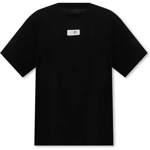 T-shirt with logo , male, Sizes: 2XL - MM6 Maison Margiela - Modalova
