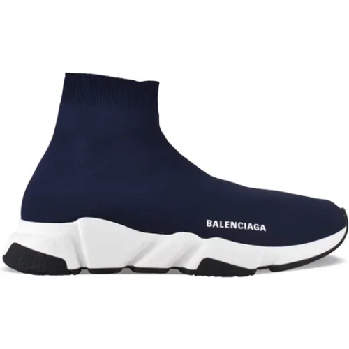 Marineblaue Speed 2 Sneakers , Herren, Größe: 42 EU - Balenciaga - Modalova