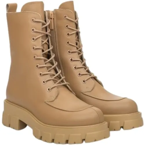 Damen Braune Schnürstiefel aus Echtem Leder Er00111765 - Estro - Modalova