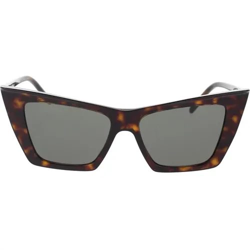 New Wave Cat-Eye Sunglasses with Spoiler , female, Sizes: 54 MM - Saint Laurent - Modalova