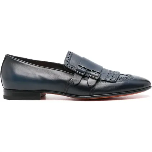 Flat shoes , male, Sizes: 6 1/2 UK, 7 1/2 UK, 10 UK, 8 UK - Santoni - Modalova