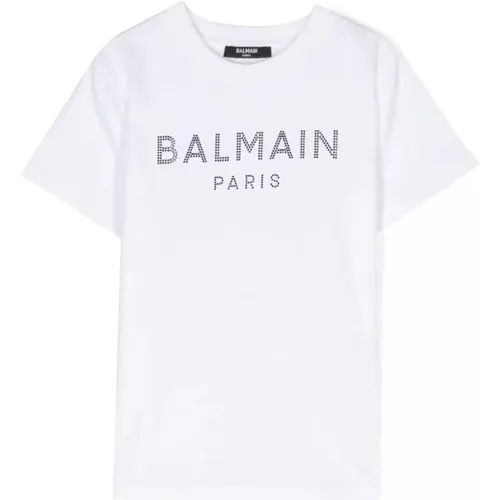 Weiße T-Shirts & Polos für Mädchen - Balmain - Modalova
