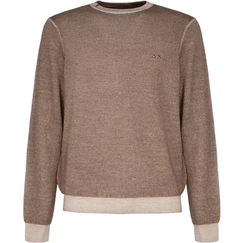 Wool Sweater with Logo Detail , male, Sizes: L, M, 3XL - Sun68 - Modalova