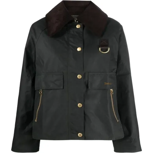 Logo-bestickte Oversize-Jacke , Damen, Größe: M - Barbour - Modalova