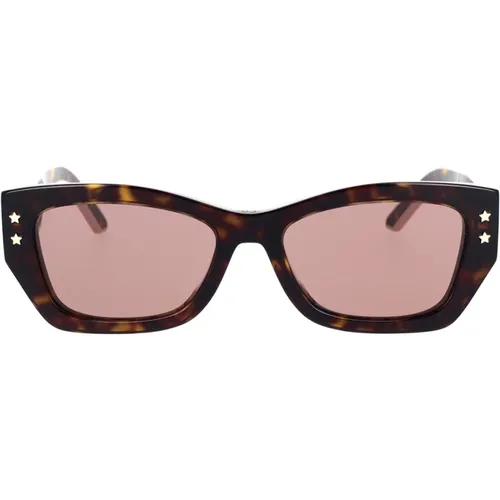 Modische Rechteckige Sonnenbrille mit Lila Pflaumenfarbenen Gläsern - Dior - Modalova