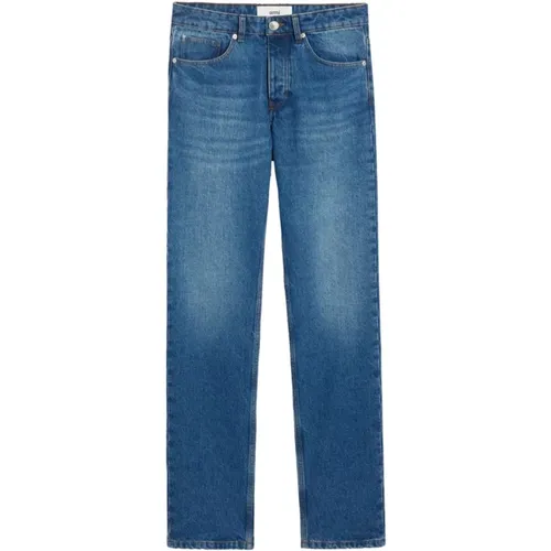 Blaue Logo Jeans , Herren, Größe: W34 - Ami Paris - Modalova