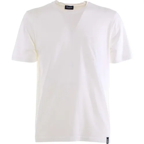 T-Shirt Pocket,105 Bianco T-Shirt - Drumohr - Modalova